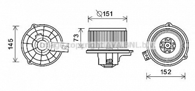 AVA QUALITY COOLING ka8266 -  Электродвигатель, вентиляция салона